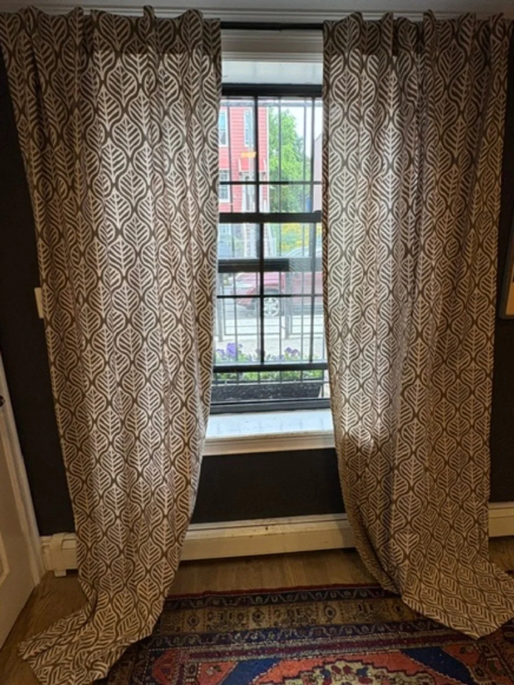 West Elm Curtains with Pretty Block Print